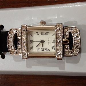 2002 vintage rhinestone accent watch by Avon